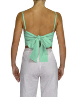 Sleeveless Tie Back Crop Top