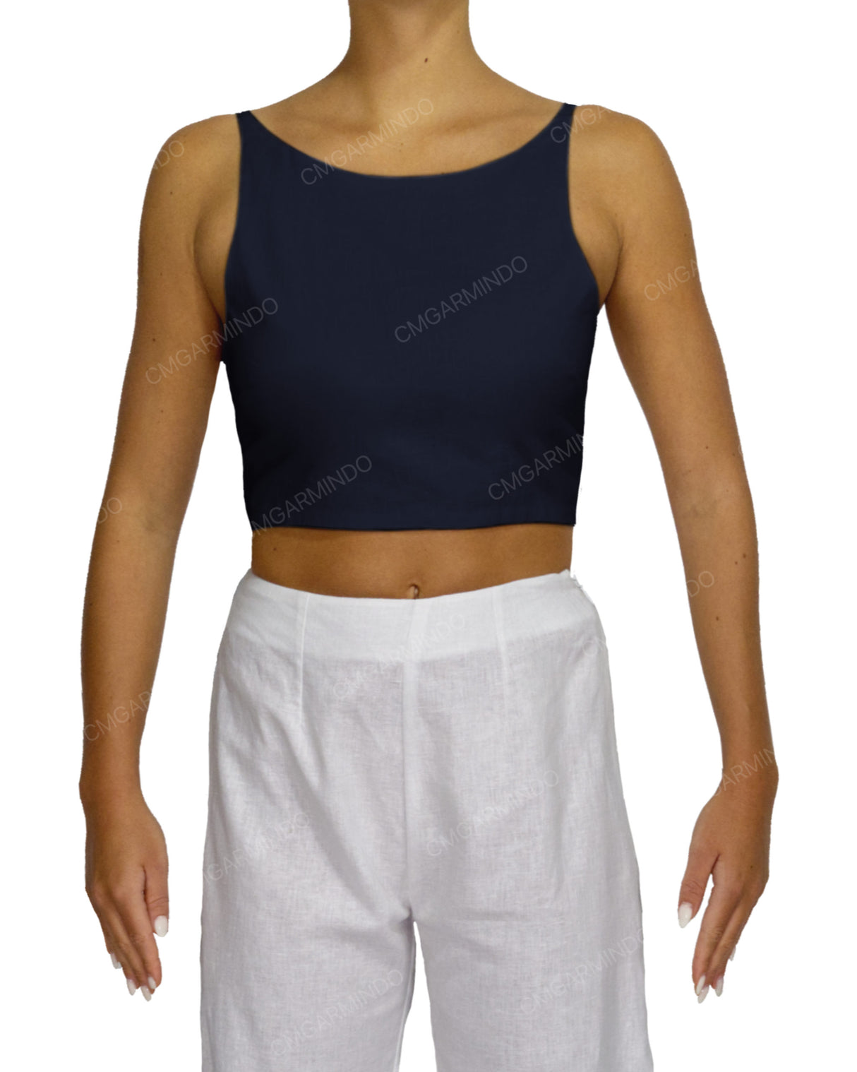 Sleeveless Tie Back Crop Top