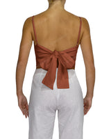 Sleeveless Tie Back Crop Top