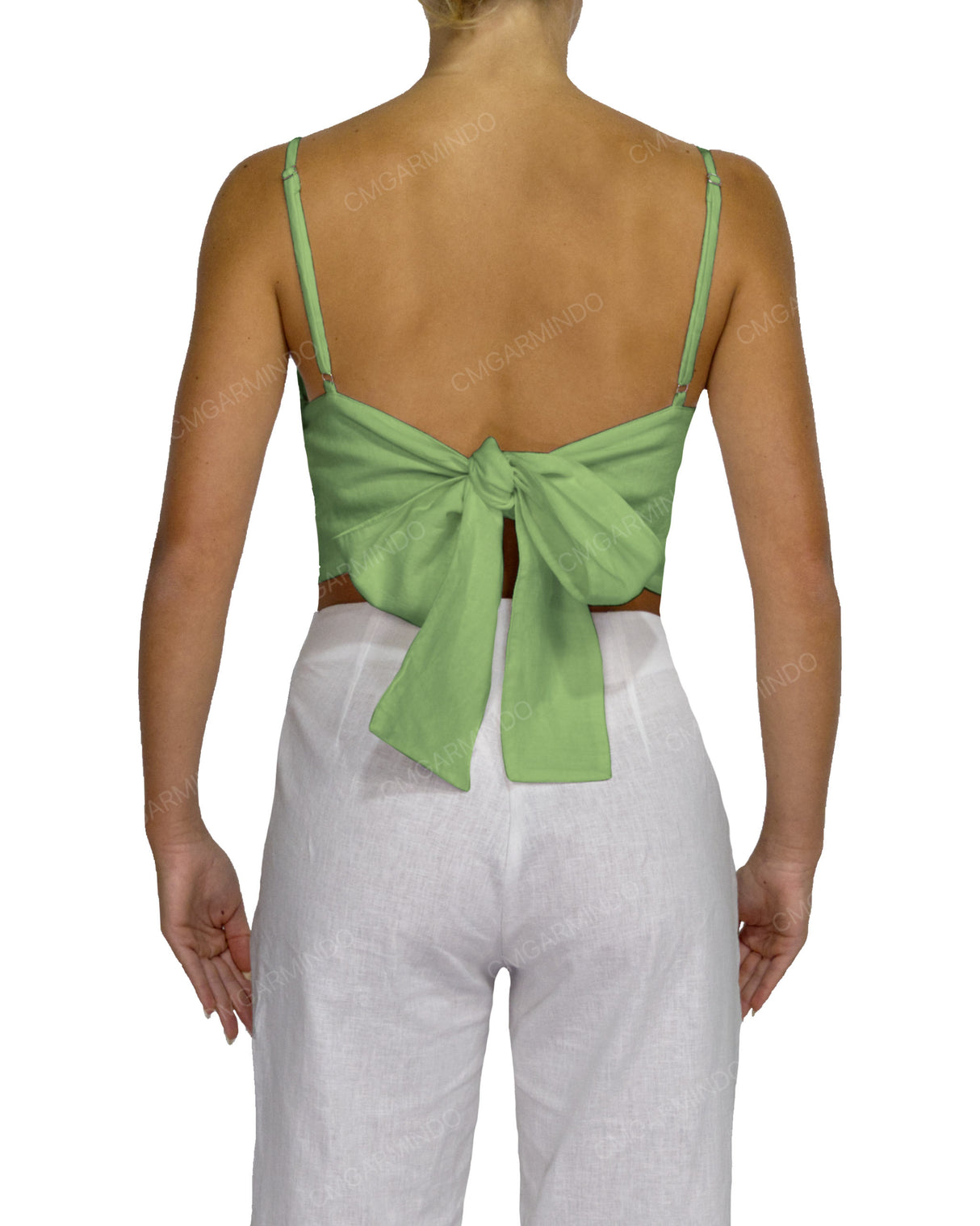 Sleeveless Tie Back Crop Top