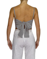 Sleeveless Tie Back Crop Top