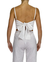 Sleeveless Tie Back Crop Top