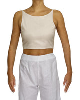 Sleeveless Tie Back Crop Top