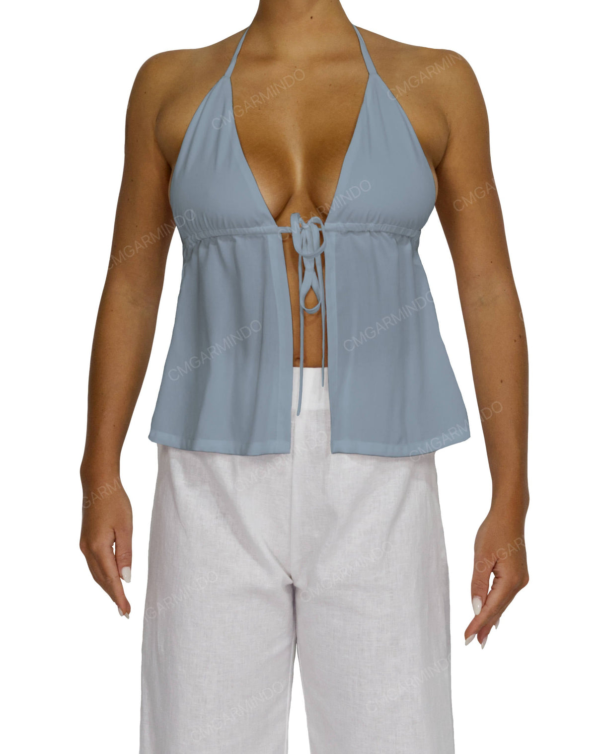 Halter Tie Empire Waist Top