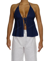 Halter Tie Empire Waist Top