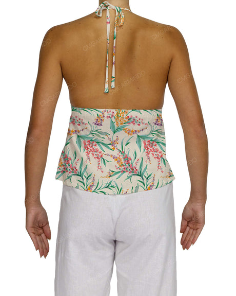 Halter Tie Empire Waist Top