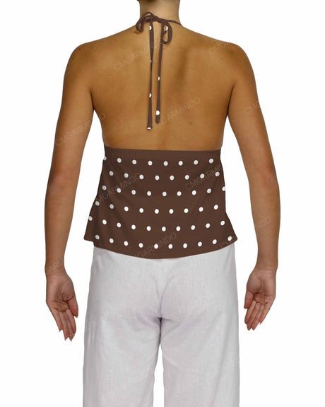 Halter Tie Empire Waist Top