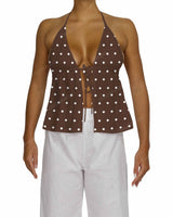 Halter Tie Empire Waist Top