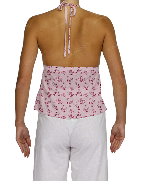 Halter Tie Empire Waist Top