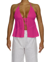 Halter Tie Empire Waist Top