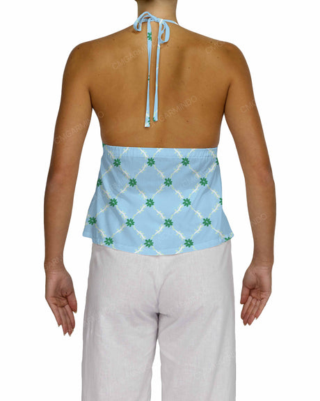 Halter Tie Empire Waist Top