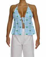 Halter Tie Empire Waist Top