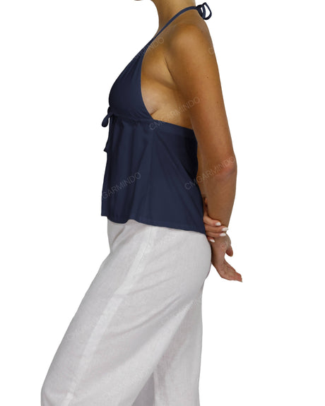 Halter Tie Empire Waist Top