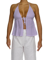 Halter Tie Empire Waist Top