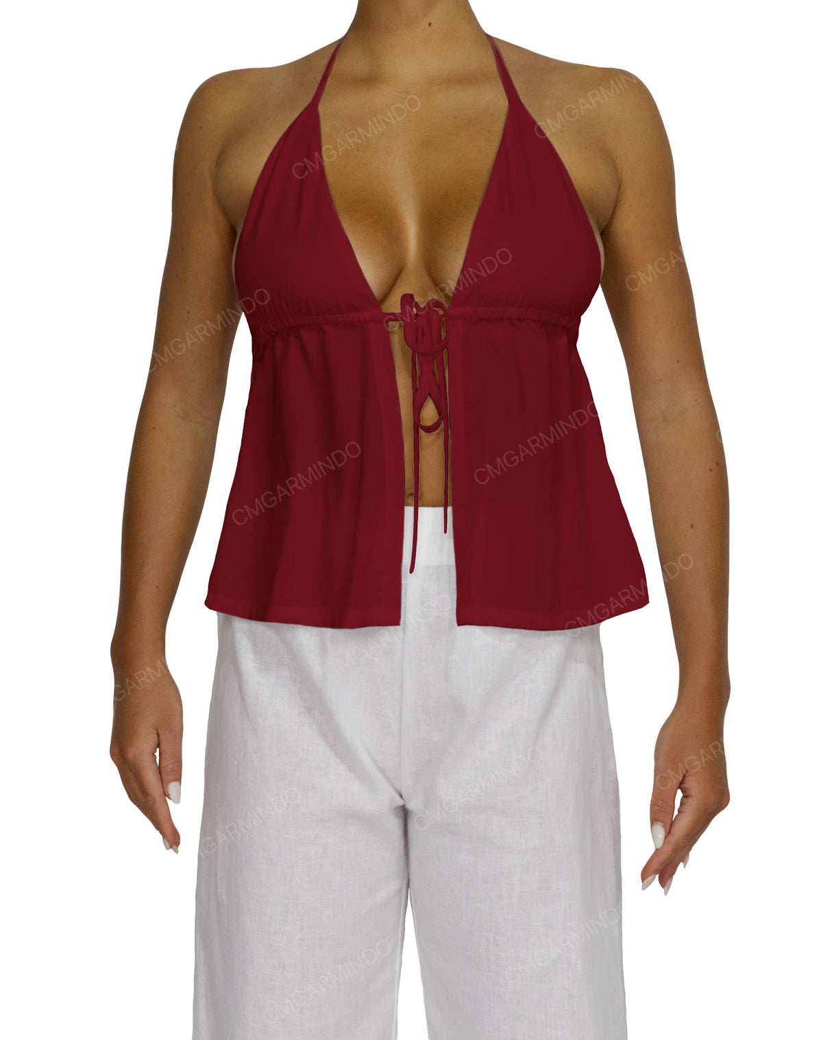 Halter Tie Empire Waist Top