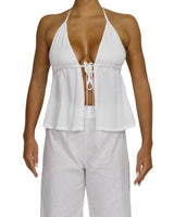 Halter Tie Empire Waist Top