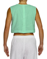 Sleeveless Button Back Top