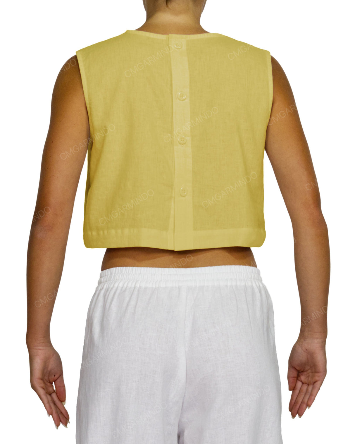 Sleeveless Button Back Top