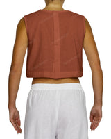 Sleeveless Button Back Top