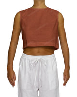 Sleeveless Button Back Top