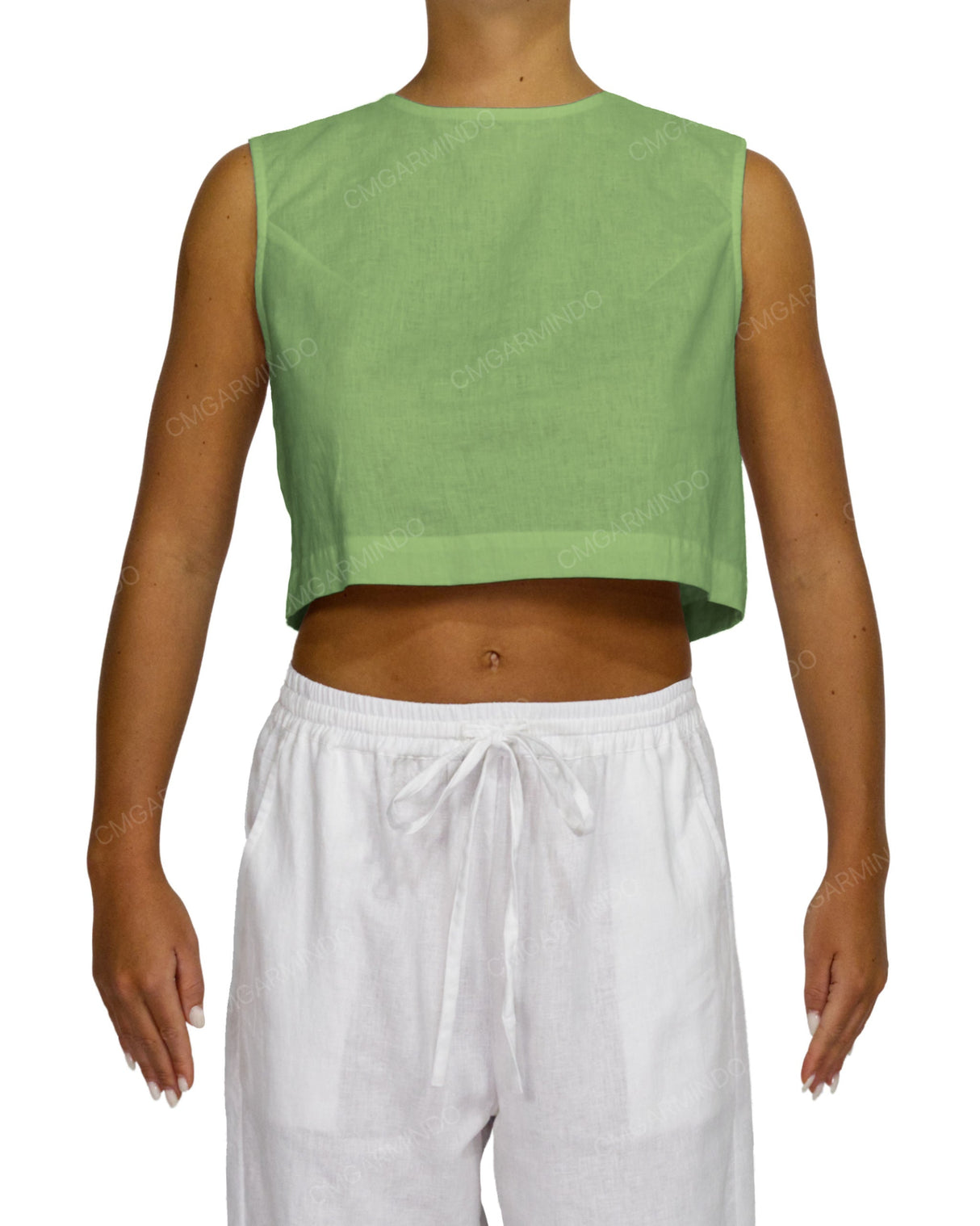 Sleeveless Button Back Top