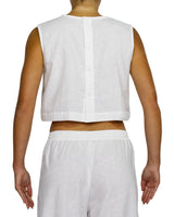 Sleeveless Button Back Top