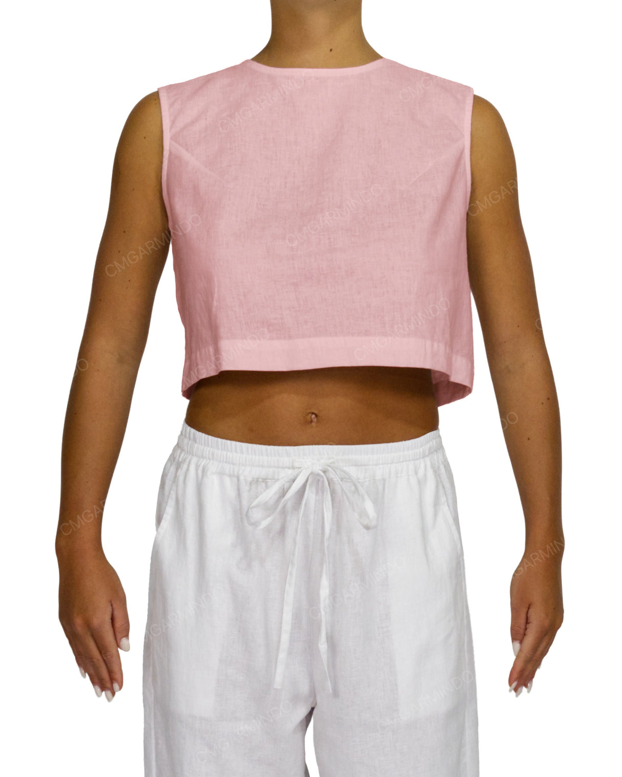 Sleeveless Button Back Top