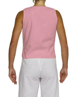 Sleeveless Tie Front Top