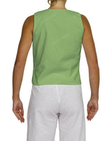 Sleeveless Tie Front Top