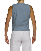 Sleeveless Tie Front Top