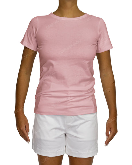Regular Short Sleeve Boat Neck T-Shirt