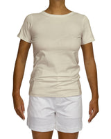 Regular Short Sleeve Boat Neck T-Shirt