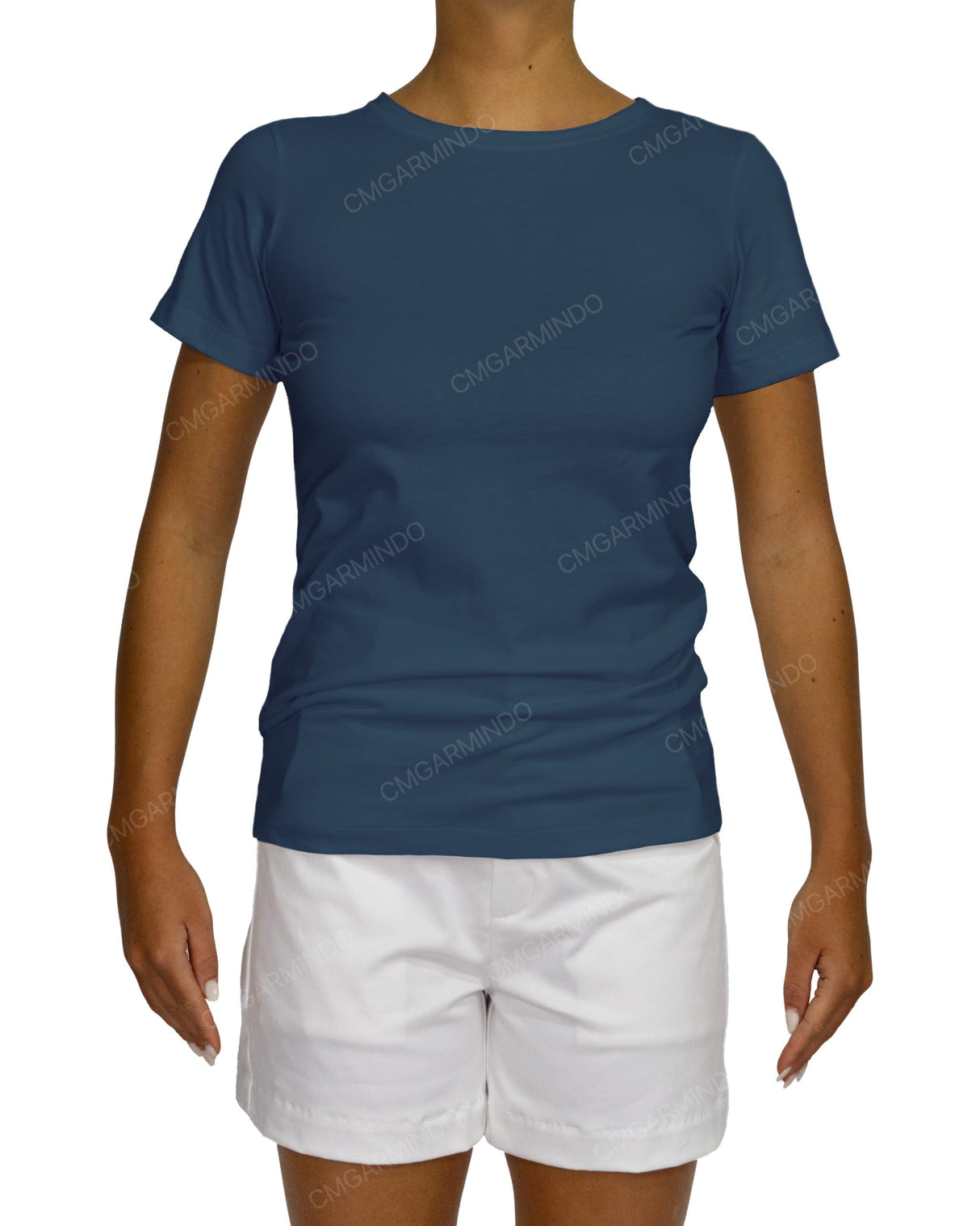Regular Short Sleeve Boat Neck T-Shirt
