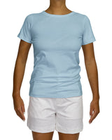 Regular Short Sleeve Boat Neck T-Shirt