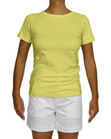 Regular Short Sleeve Boat Neck T-Shirt