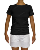 Regular Short Sleeve Boat Neck T-Shirt