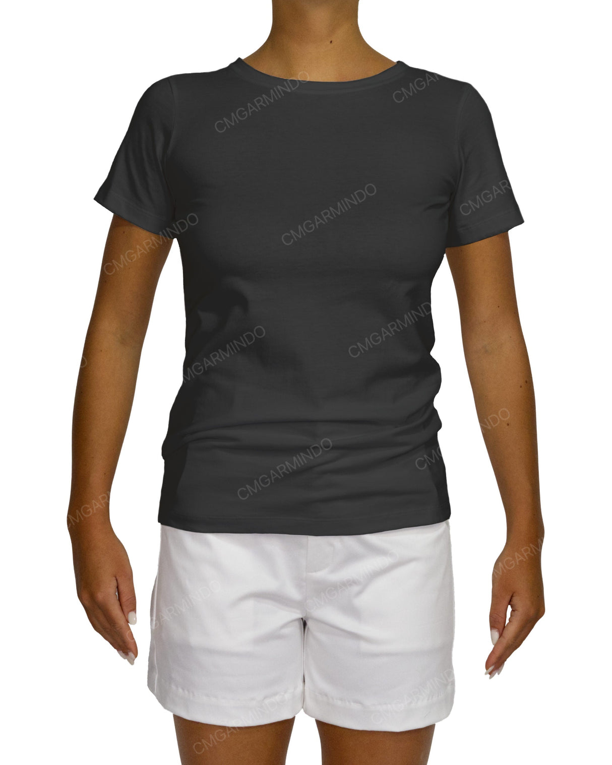 Regular Short Sleeve Boat Neck T-Shirt