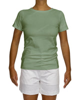Regular Short Sleeve Boat Neck T-Shirt