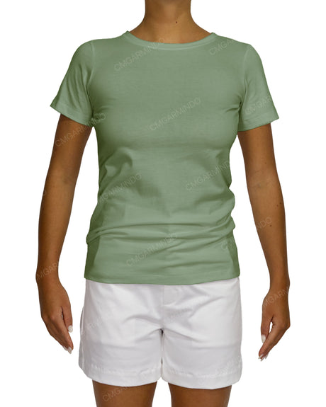 Regular Short Sleeve Boat Neck T-Shirt