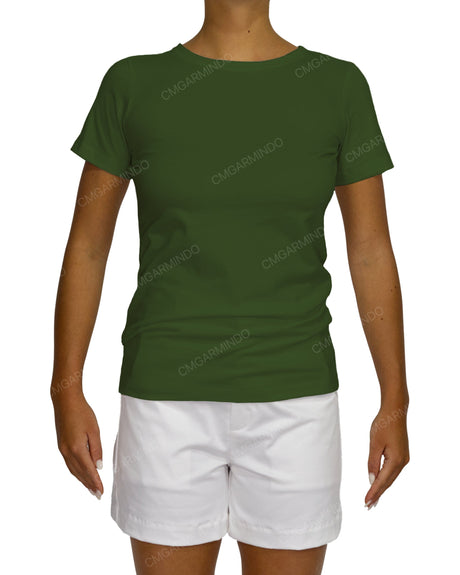 Regular Short Sleeve Boat Neck T-Shirt