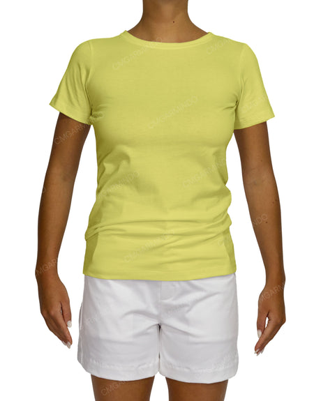 Regular Short Sleeve Boat Neck T-Shirt