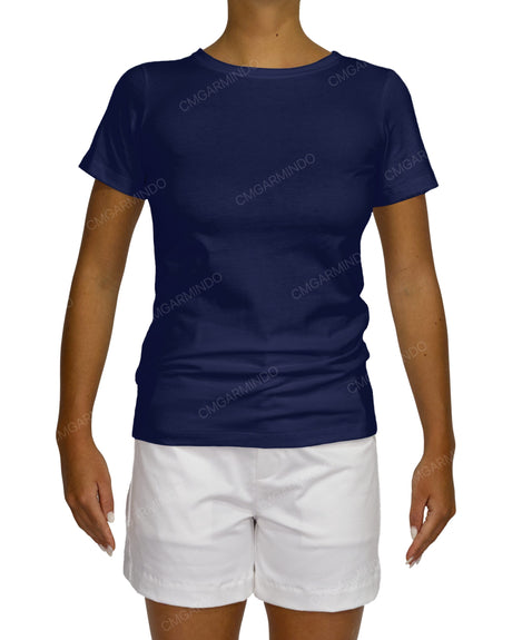 Regular Short Sleeve Boat Neck T-Shirt