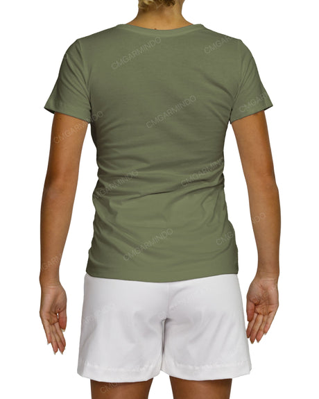Regular Short Sleeve Boat Neck T-Shirt