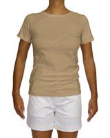 Regular Short Sleeve Boat Neck T-Shirt
