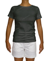 Regular Short Sleeve Boat Neck T-Shirt