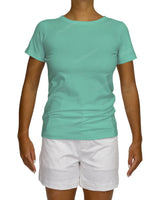Regular Short Sleeve Boat Neck T-Shirt