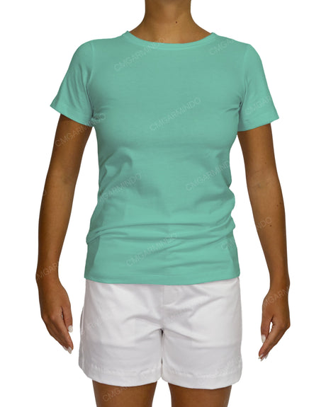 Regular Short Sleeve Boat Neck T-Shirt