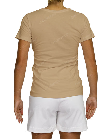 Regular Short Sleeve Boat Neck T-Shirt