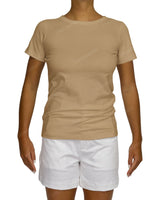 Regular Short Sleeve Boat Neck T-Shirt