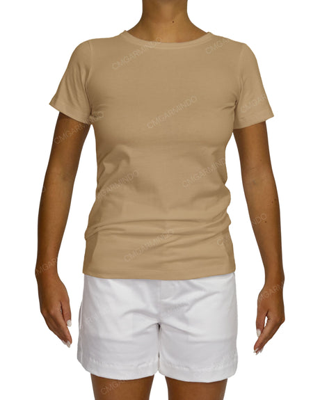 Regular Short Sleeve Boat Neck T-Shirt
